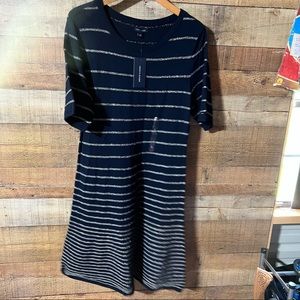 Tommy Hilfiger Shimmer Striped Knit Dress Large NWT